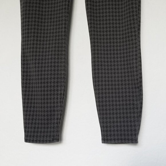 SPANX Jean-ish® Ankle Leggings Pull On Pants XL Houndstooth Black Gray Stretch - Picture 14 of 15